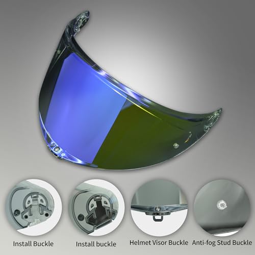 AGV K6 and K6S Visor (Aurora Blue) - color: Aurora Blue