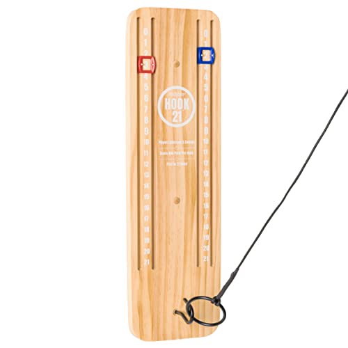 GoSports Hook 21 Ceiling Mount Ring Swing Game - Play Indoors or Outdoors - Blue, Gray, Natural or Red - color: Natural