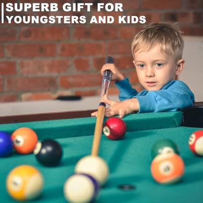 36 Inch/ 42 Inch/ 48 Inch Short Pool Cue Stick for Kids, Canadian Maple Billiard Cues for Tight Spaces - color: Natural 36"