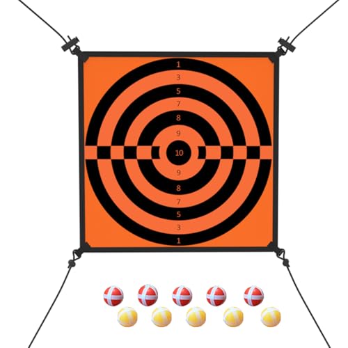 jumpfly Trampoline Games Target Board for Kids Trampoline Accessories with 10 Stick Balls - Indoor Outdoor Backyard Sport Fun Play Game for Kids