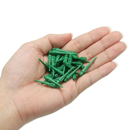 YOKIVE 30 Pcs Plastic Dart Tips, Game 2BA Thread Soft Darts Tips Replacements Plastic Tips Soft Tips| Indoor Outdoor Play (Green)