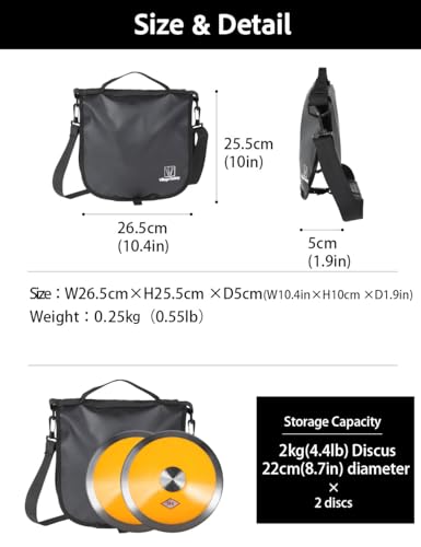 Throwing Discus Bag for Discus Discus case Throw Bag Discus Carrying Bag Black