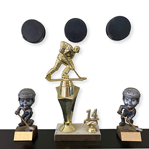 Hockey Puck Display Case Wall Mount | Player Gifts | Ice Hockey Wall Decor | Holder for all Pucks | Bedroom Sports Decorations | Display Your Game Winning Trophy (1)
