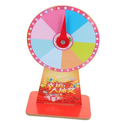 Roulette Wheel Game for Parties Rotating Tabletop Raffle Wheel Plastic Carnival Game Props Style Fun for Adults and Boys and Girls