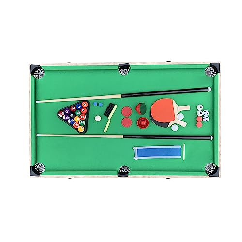 KICK Quatro 55" 4-in-1 Foldable Multi Game Table – Foosball, Billiards/Pool, Push Hockey & Ping Pong - color: Brown