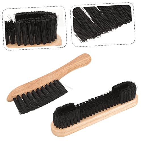 2pcs Billiards Pool Table Cleaning Brush Set Wooden Felt Brush for Thorough Table Surface and Rail Maintenance No Scratch Design Essential Billiards Accessories