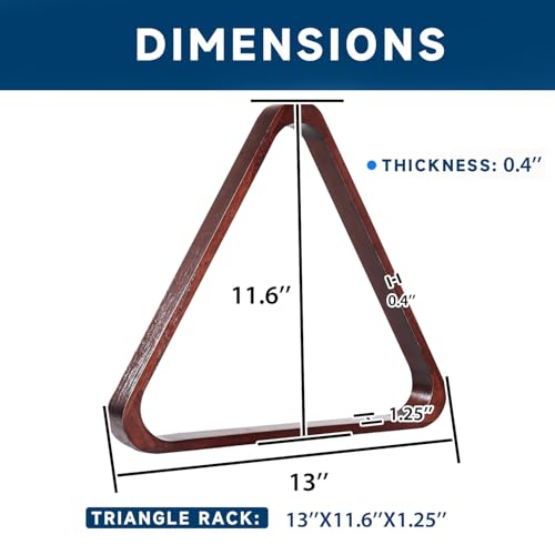 GSE Games & Sports Expert Solid Wood Billiard 8-Ball Triangle / 9-Ball Diamond Pool Ball Racks for 2-1/4" Pool Balls, Pool Table Accessories - color: Espresso, style: 8-Ball Triangle Rack
