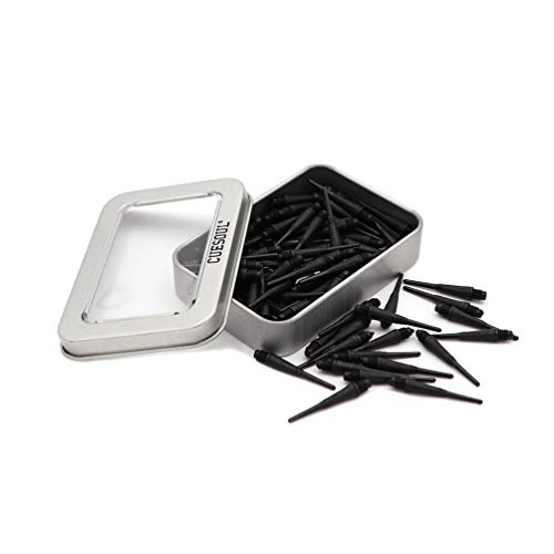 CUESOUL 100 Pieces Soft Tip Points for Soft Tip Darts - color: Black