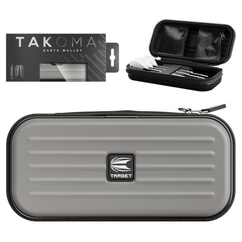 Target Darts Takoma Dart Case Wallet, Regular Size, Grey | Store 3 Fully Assembled Darts & Accessories | Dart Holder with Zip Lock Pouches, Store Flights, Shafts & Swiss Points - color: Grey