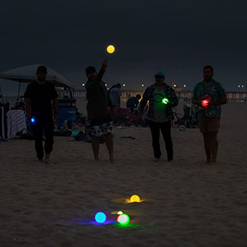 GoSports LED Bocce Ball Game Set - Includes 8 Light Up Bocce Balls, Pallino, Case and Measuring Rope - Choose 85 mm or 100 mm - size: 100 mm Regulation Size