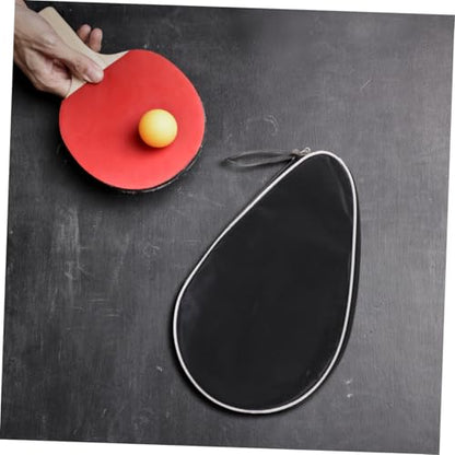 Yardwe Table Tennis Paddle Storage Bag Reusable Protective Fixed Case Black Semi-Circle Design Suitable for Ping Pong Paddle and Ball Storage