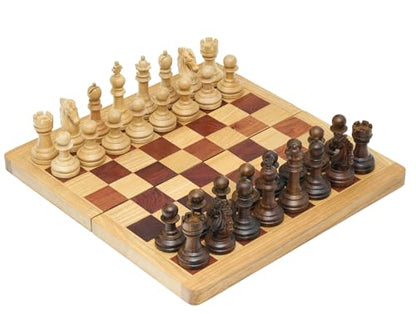 Handicraftviet - High Wooden Weighted Chess Pieces with 3.78'' King, Handmade, Beautiful Collectible Sculpture Wood Chess Pieces only (Chess Set 1)
