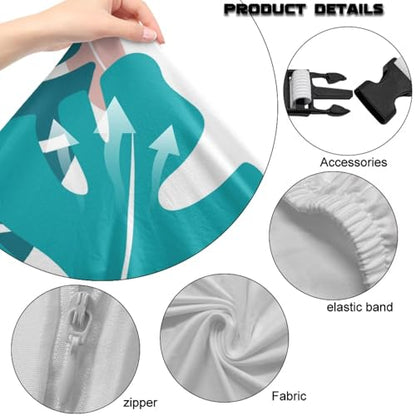 Monstera Print Gaming Chair Covers Slipcovers Skin Friendly Breathable Elastic Computer Desk Chair Cover with Armrest Covers for Ergonomic Game Rotating Office Chairs - color: Green and Pink - Monstera