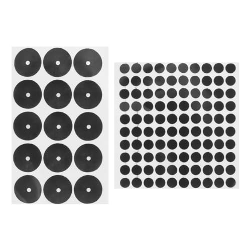 BESPORTBLE Billiard Table Marker Dots Black Snooker Spots Self-Adhesive Billiard Point Stickers for Pool Table Markers Billiards Practice Cloth Material 2 Sheets