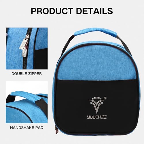 Compact Single Bowling Ball Tote Bag for Spare Ball, Lightweight One-Ball Bowling Bag with Built-In Ball Holder, Easy Carry Handle, Durable for Practice & League Play - color: Blue
