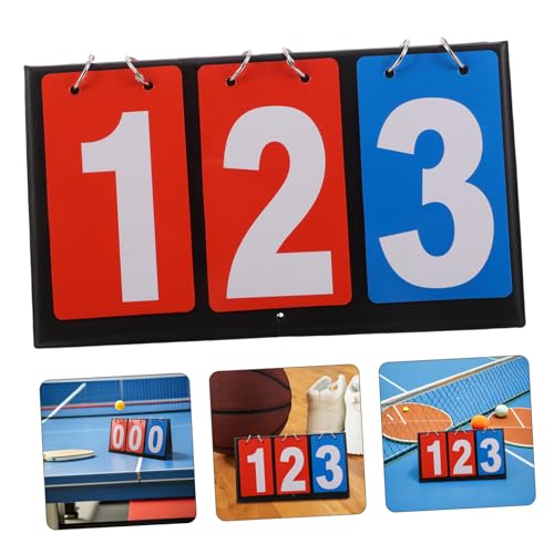 Portable Tabletop Scoreboard Flipper PVC Sports Score Keeper for Basketball Volleyball Table Tennis Billiards Lightweight with Easy Flip Design