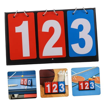 Portable Tabletop Scoreboard Flipper PVC Sports Score Keeper for Basketball Volleyball Table Tennis Billiards Lightweight with Easy Flip Design
