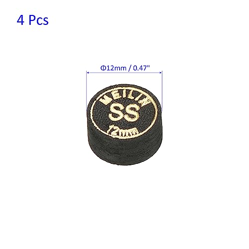 M METERXITY Pool Cue Tips - Laminated Billiard Cue Tips Multiple Layer Faux Leather Apply to Pool Cues/Snooker - size: 12mm, style: Super Soft
