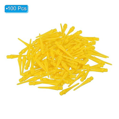 PATIKIL Plastic Dart Tips, 2BA Thread Soft Dart Tips Replacement Plastic Tip Soft Tip Dart Accessories - color: Yellow