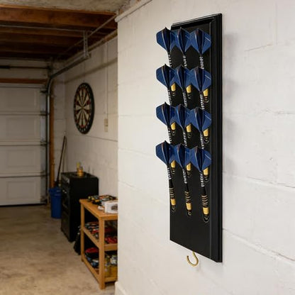 Dart Holder Wall Mount - Wood Wall Display Rack | Dart Storage Stand for Steel | for Home Office Bar Game Room Living Room Bedroom Entertainment