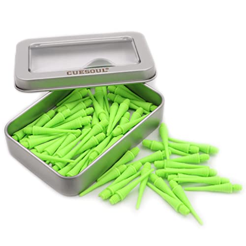 CUESOUL 100 Pieces Soft Tip Points for Soft Tip Darts - color: Light Green