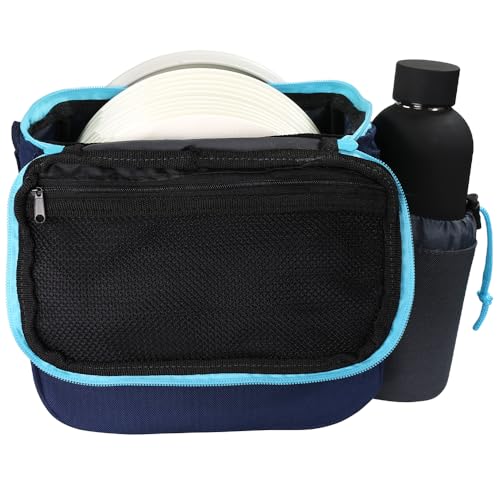 MVP Disc Sports Cell Disc Golf Starter Bag (Choose Your Favorite Color) - color: Dark Gray/Sky Blue