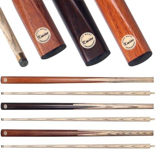 Kmise 57 inch Pool Cue, 19oz Cue Stick with 9.5mm Professional Tip, Handcraft, Made of Chacate Preto Wood, Bar or House Use for Men or Women, Pool Sticks for Adults - color: 3 set