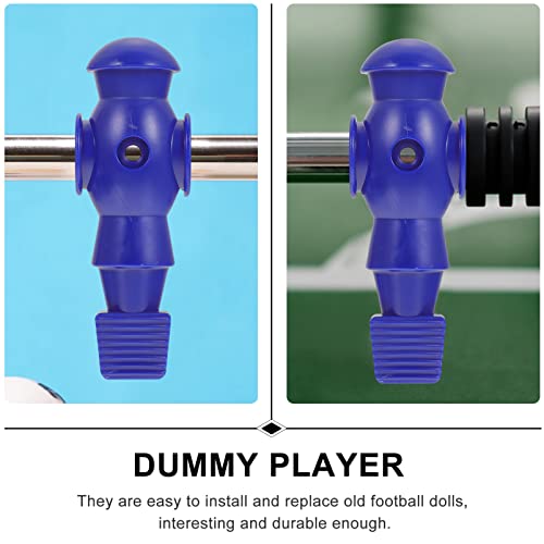 Homoyoyo 4pcs Foosball Man Statue Table Guys Figurine Robbot Man Soccer Games Player Mini Doll Figure Football Machine Accessories Replacement Parts Red Blue Black White - color: Blue