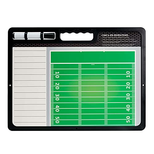 Murray Sporting Goods Premium Coaches Clipboard | Double-Sided Dry Erase Marker Board for Basketball, Baseball, Soccer, Football, Hockey (Marker Included) - style: Football