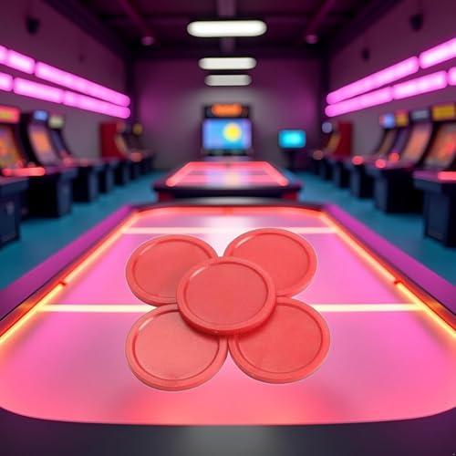 10Pcs Red Mini Air Hockey Table Pucks 50mm Puck Children Table New 2-inch Convenient and Attractive Air Hockey Arcade and Table Games
