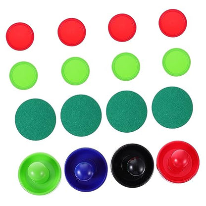 Mikikit 1Set Air Hockey Replacement Accessories Durable Pucks for Standard Game Tables Lightweight Sturdy Suitable for Family Fun