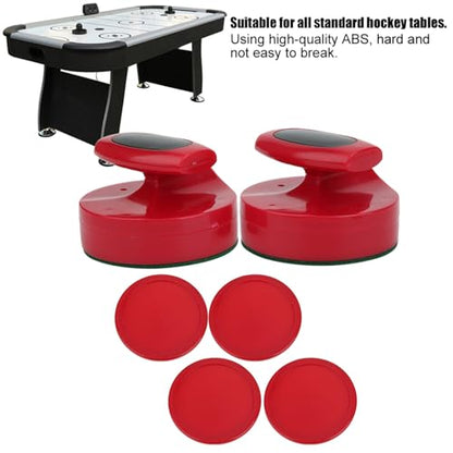 GOTOTOP Air Hockey Pucks and Pushers Hockey Game Table 94mm Slider Pusher Set with 4 Pucks Accessories Large Size Table Game Gift