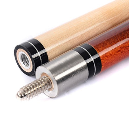 CUESOUL Pool Cue Sticks House Bar Cue,2 Cue Sticks with 2x2 Hard Pool Cue Case E103