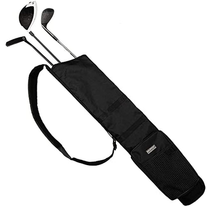 Murray Sporting Goods Golf Sunday Bag | Black Lightweight Travel Carry Sunday Golf Bag with Cushioned Shoulder Strap for Driving Range Practice Easy Transport - for Beginners, Youth, Adult or Seniors
