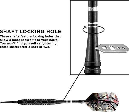 Viper Black Magic Soft Tip Darts, 18 Grams - style: Medium Knurling