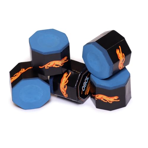 OKKO Octagon Bullet Billiard Pool Cue Chalk Pocket Holder Black + 1 Tube/5 pcs of Predator Chalk