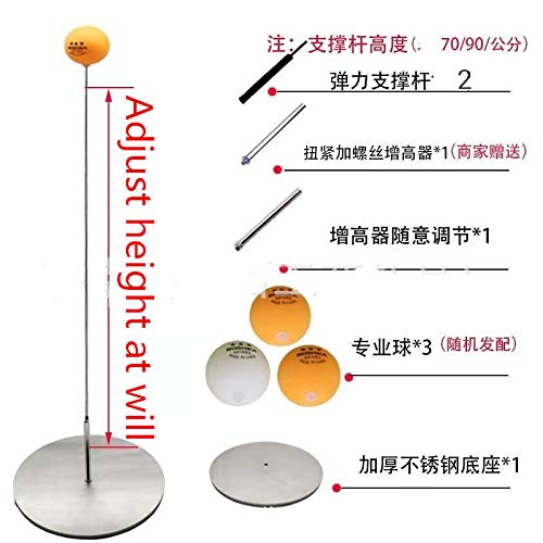 Ping Pong Balls Paddles Set Table Tennis Training Elastic Soft Shaft Equipment Trainer Practice Ball Bulk Children Adult (2 Table Tennis Paddle & 3 Ping-Pong Balls)