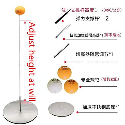 Ping Pong Balls Paddles Set Table Tennis Training Elastic Soft Shaft Equipment Trainer Practice Ball Bulk Children Adult (2 Table Tennis Paddle & 3 Ping-Pong Balls)