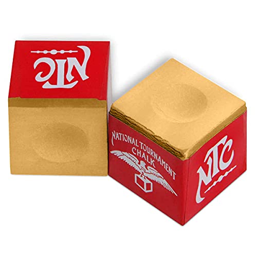 Silver Cup National Tournament Pool cue Billiard Premium Chalk - ONE Dozen - color: Tan