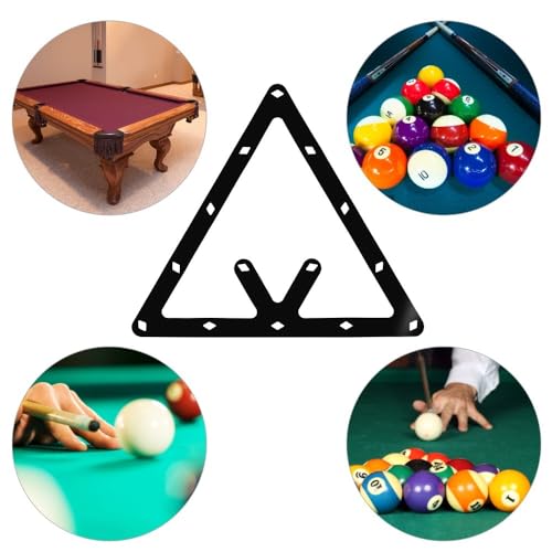 6 Pcs Billiard Ball Rack Holder – Film Design for 15 & 9 Balls, Ultra-Thin Diamond Engraved Rack for Precise Ball Placement - size: For 15 balls