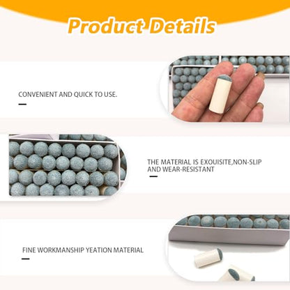 VASANA 20Pcs 13mm/0.5 inch Plastic Slip On Pool Cue Tips Replacement Billiard Cue Tips Billiard Sticks Tip Repair Kit Pool Table Accessories