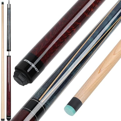 2 in 1 Heavy Break Jump Cue: 3-Piece Break Cue Pool Stick 58 Inch 14mm Pro Tips Fas-Grade Maple Wood Jump&Break Pool Cue Sticks