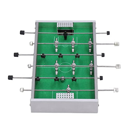 Compact Foosball Table, Tabletop Foosball Game with Aluminum Rods, Mini Football Table for Home Office Party, Portable Table Top Sports Game with Steel Balls for All Ages
