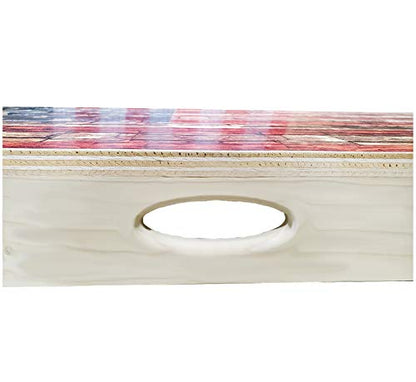 Wood Grain Series - Premium Cornhole Boards w Cupholders and a Handle - Includes 2 Regulation 4' x 2' Cornhole Boards w Premium Birch Plywood and 8 Cornhole Bags - style: 1280