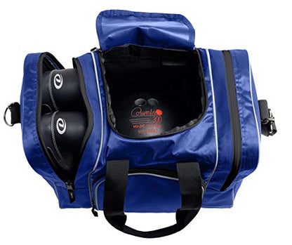 Athletico Bowling Bag for Single Ball - Single Ball Tote Bag With Padded Ball Holder - Fits a Single Pair of Bowling Shoes Up to Mens Size 14 - color: Blue