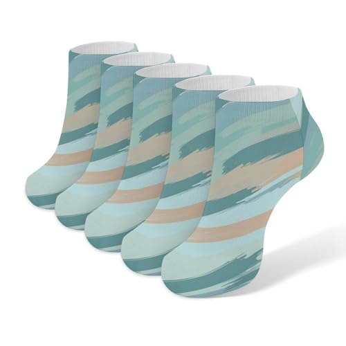 5 Pairs Women’s Low Cut Ankle Socks, Soft Athletic No Show for Running Yoga Daily Wear - color: Picture (2)