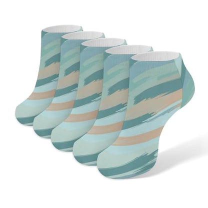 5 Pairs Women’s Low Cut Ankle Socks, Soft Athletic No Show for Running Yoga Daily Wear - color: Picture (2)