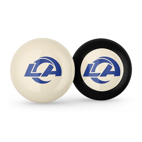 Imperial NFL Logo Cue Ball & 8 Ball Combo Set - color: Los Angeles Rams, White