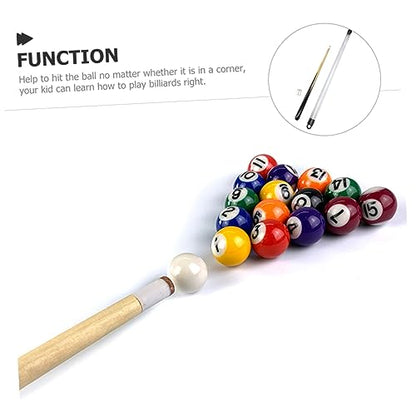 Pool Cue Stick Wooden Billiard Cue for Boys Lightweight Easy to Use for Learning Entertainment for Young Pool Players
