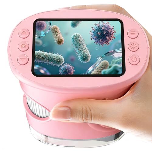 1000X Handheld Digital Microscope for Kids: Pocket Microscope with 2.0" IPS Screen - STEM Toys Birthday Gifts for Girls Boys - Portable Edu Science Kits Toddler Age 3-6 6-12 Pink - color: Pink